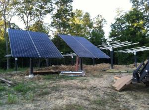 Setting the panels on a 20.4 KW solar system