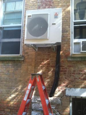 Wall mounted ductless split system