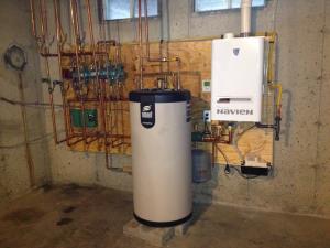 Navien combination boiler with indirect tank